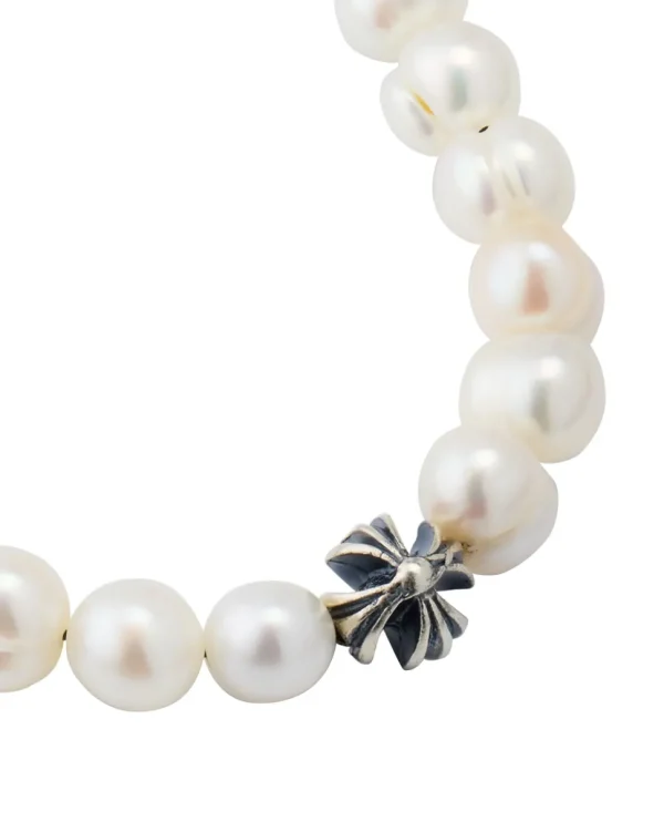 Freshwater Pearl Necklace with Silver Cross