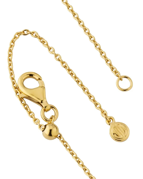 Gemstone 5 Station Heart Necklace in Sterling Silver with 18k Vermeil