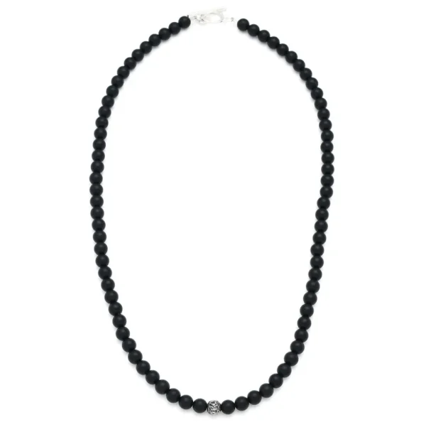 Gemstone Beaded Necklace with Sterling Spacer