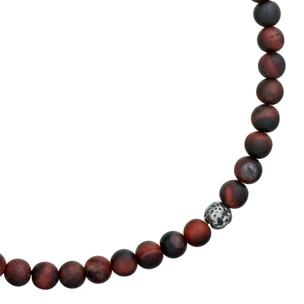 Gemstone Beaded Necklace with Sterling Spacer