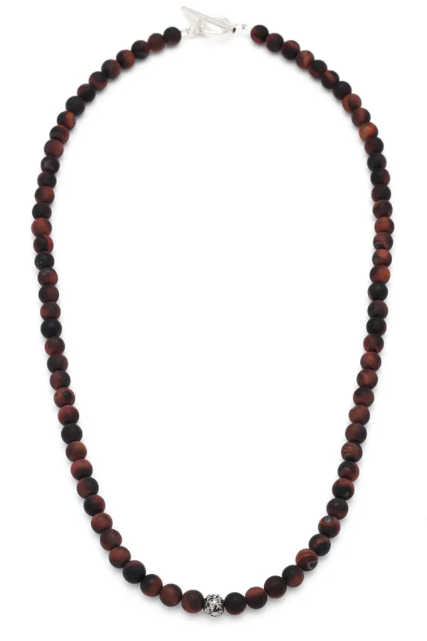 Gemstone Beaded Necklace with Sterling Spacer