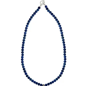Gemstone Beaded Necklace with Sterling Spacer