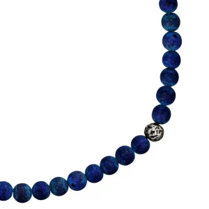 Gemstone Beaded Necklace with Sterling Spacer
