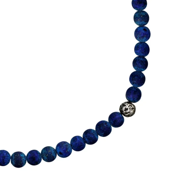 Gemstone Beaded Necklace with Sterling Spacer