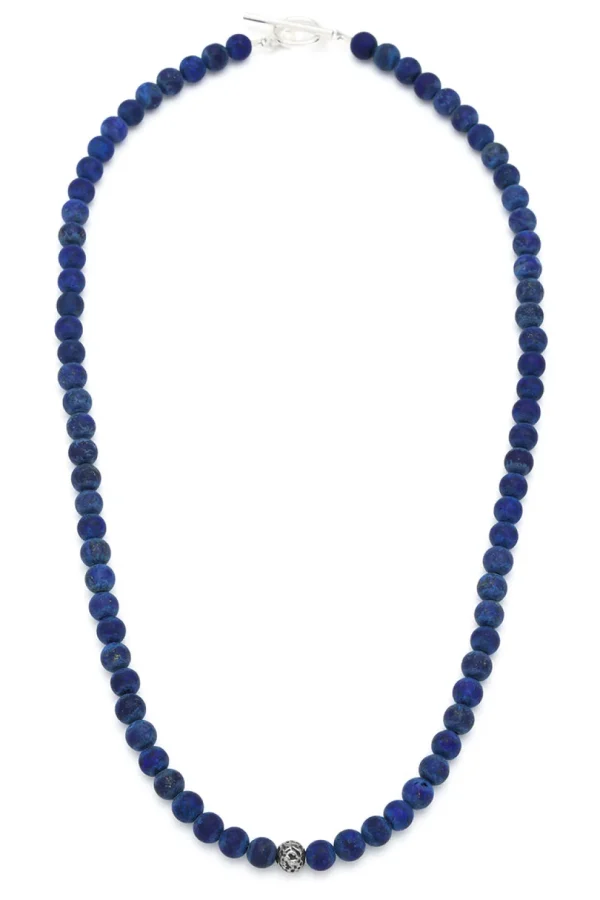 Gemstone Beaded Necklace with Sterling Spacer