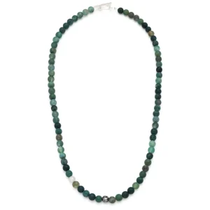 Gemstone Beaded Necklace with Sterling Spacer