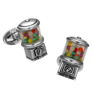 Gemstone Gumball Machine Sterling Silver Cufflinks I Jan Leslie