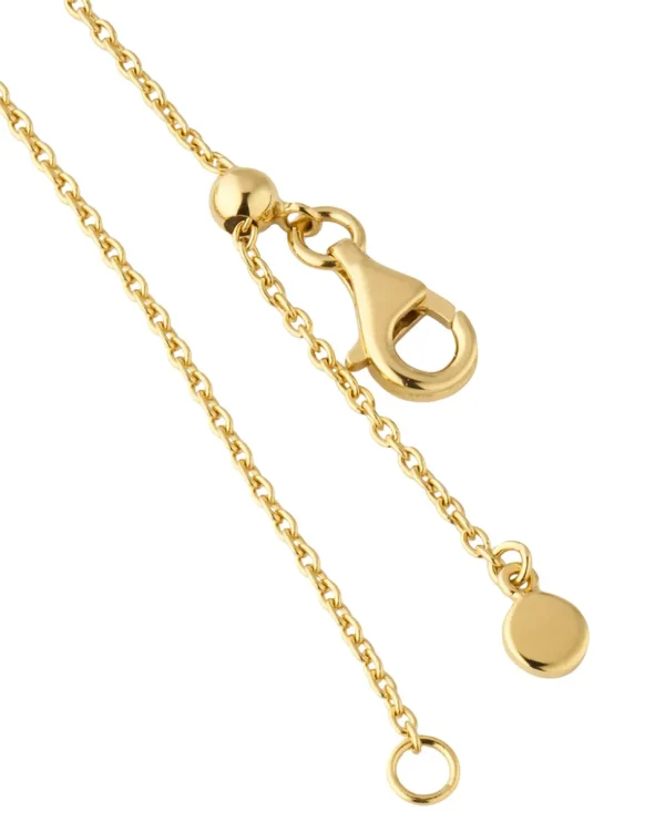 Gemstone Petal 5 Station Gold Vermeil Sterling Silver Necklace