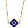 Gemstone Petal Gold Vermeil Sterling Silver Necklace