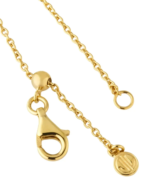 Gemstone Petal Gold Vermeil Sterling Silver Necklace
