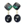 Giza 18K Gold One of a Kind Gemstone Earrings