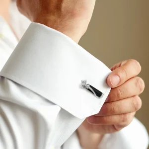 Golf Bag and Clubs Gemstone Sterling Cufflinks