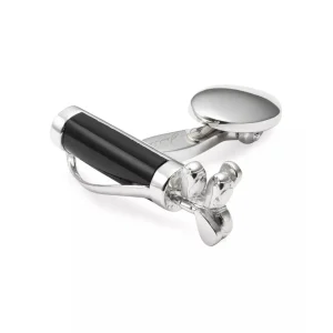 Golf Bag and Clubs Gemstone Sterling Cufflinks