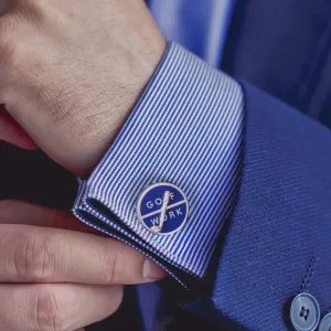 GOLF OR WORK? Spinner Sterling Silver Cufflinks