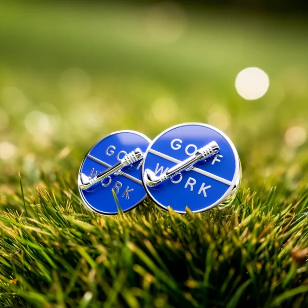 GOLF OR WORK? Spinner Sterling Silver Cufflinks