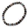 Grey Pearl & Agate Beaded Flex Bracelet