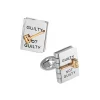 Guilty or Not Guilty Moving Spinner Sterling Cufflinks