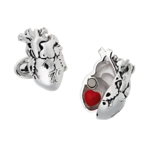Heart Anatomical Sterling Cufflinks