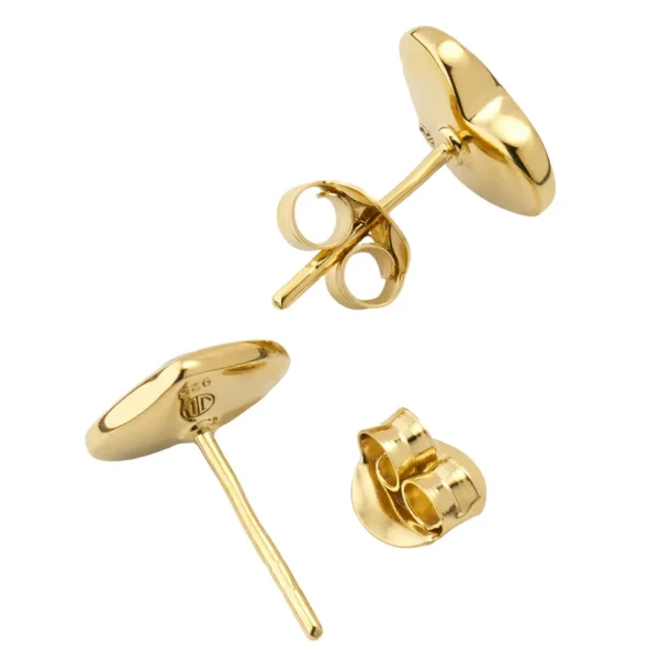 Heart Gemstone Gold Vermeil Sterling Stud Earrings