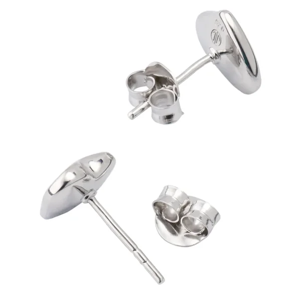 Heart Gemstone Sterling Stud Earrings