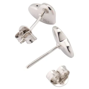 Heart Gemstone Sterling Stud Earrings