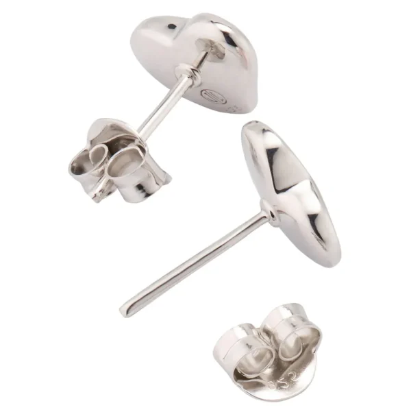 Heart Gemstone Sterling Stud Earrings