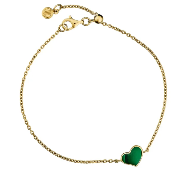 Heart Sterling Bracelet with Gold Vermeil