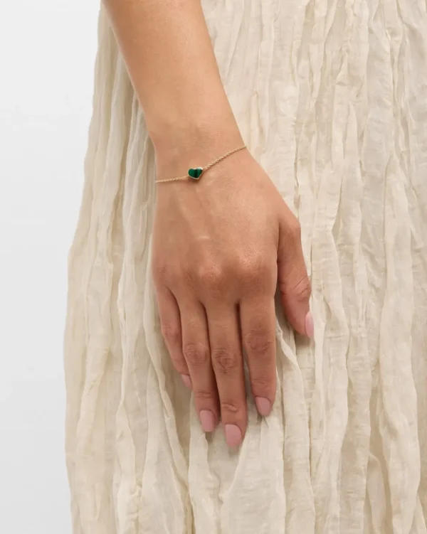 Heart Sterling Bracelet with Gold Vermeil