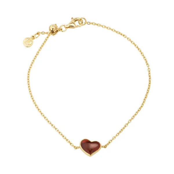 Heart Sterling Bracelet with Gold Vermeil