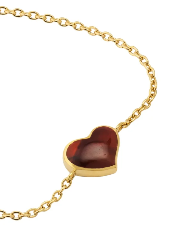 Heart Sterling Bracelet with Gold Vermeil