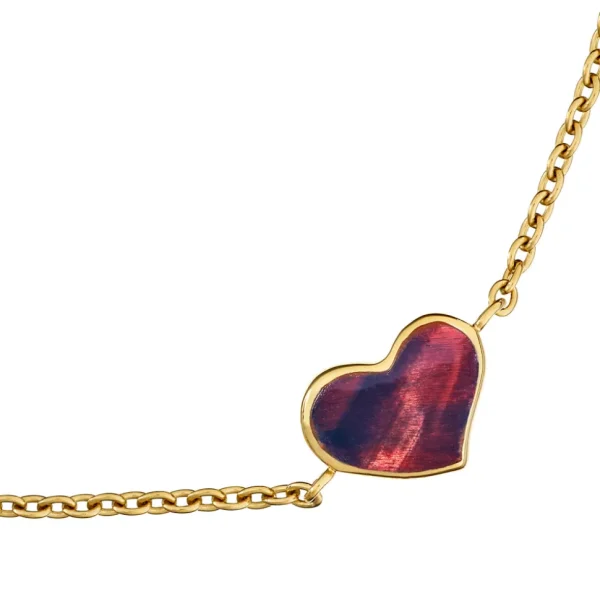 Heart Sterling Bracelet with Gold Vermeil