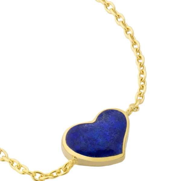 Heart Sterling Bracelet with Gold Vermeil