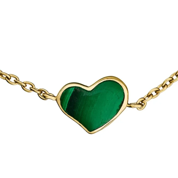 Heart Sterling Bracelet with Gold Vermeil