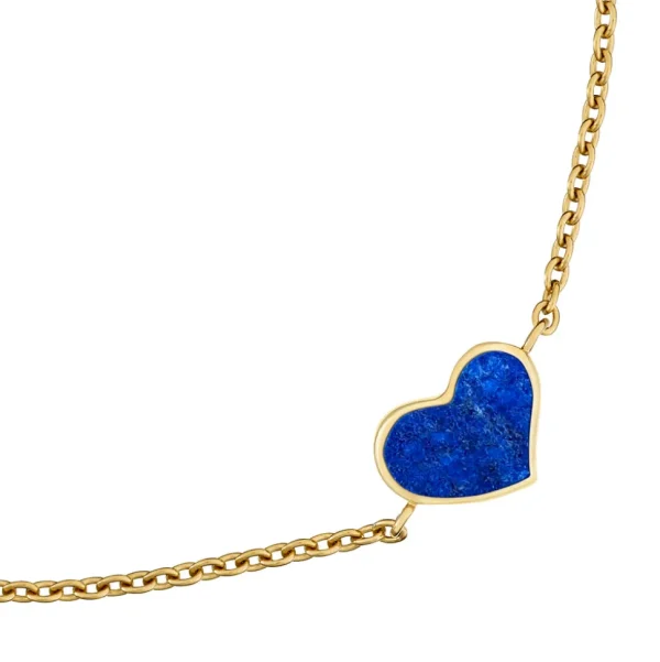 Heart Sterling Bracelet with Gold Vermeil