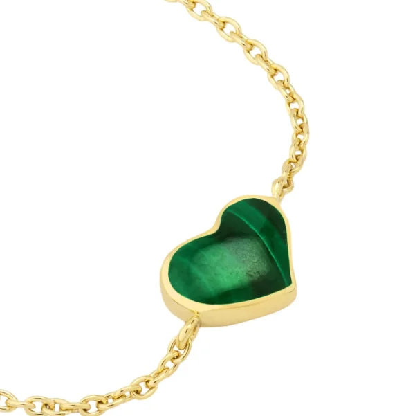 Heart Sterling Bracelet with Gold Vermeil