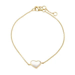 Heart Sterling Bracelet with Gold Vermeil