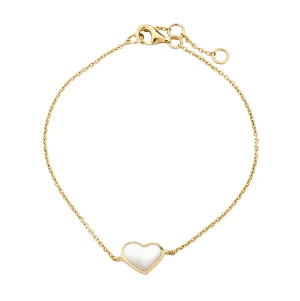 Heart Sterling Bracelet with Gold Vermeil