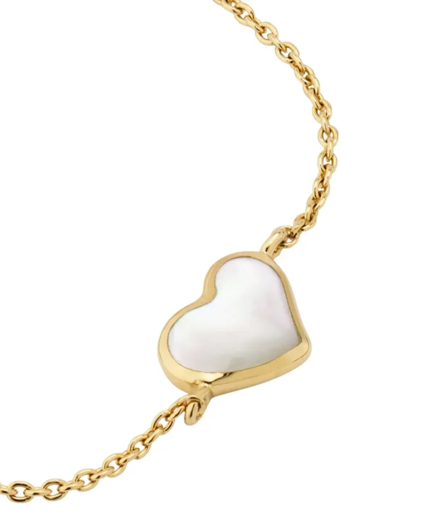 Heart Sterling Bracelet with Gold Vermeil