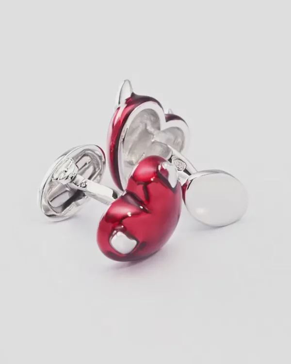 Heart with Horns Sterling Cufflinks