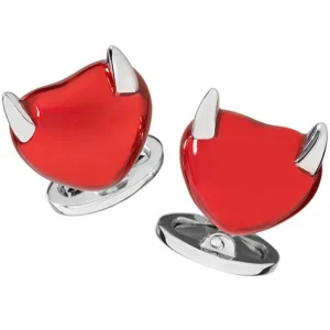 Heart with Horns Sterling Cufflinks