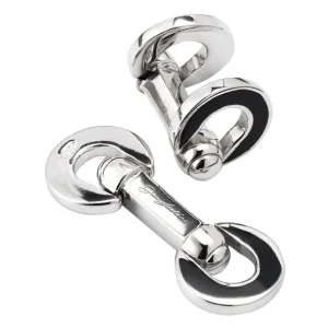 Horseshoe Flip Sterling Black Cufflinks