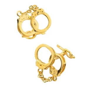 18k Gold Vermeil Handcuff Sterling Cufflinks