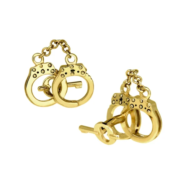 18k Gold Vermeil Handcuff Sterling Cufflinks