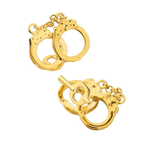 18k Gold Vermeil Handcuff Sterling Cufflinks