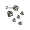 Knot Marcasite Pave' Sterling Cufflinks & Studs