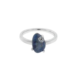 Koi Cascade Gemstone Petite Sterling Silver Ring I Jan Leslie