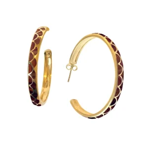 Koi Cascade Gemstone Sterling Silver Hoop Earrings I Jan Leslie