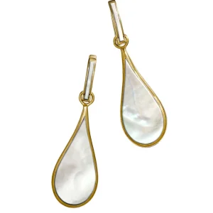 Koi Cascade Gemstone Teardrop 18K Gold Vermeil Sterling Silver Earrings I Jan Leslie