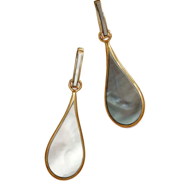 Koi Cascade Gemstone Teardrop 18K Gold Vermeil Sterling Silver Earrings I Jan Leslie