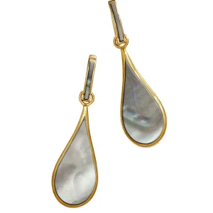 Koi Cascade Gemstone Teardrop 18K Gold Vermeil Sterling Silver Earrings I Jan Leslie